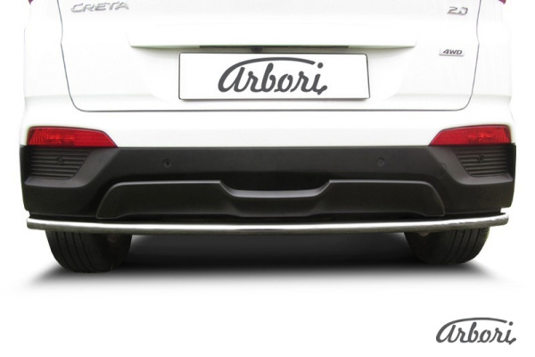 Защита заднего бампера Arbori d42 радиусная HYUNDAI Creta 4WD 2016-