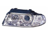 Audi A4 (99-00) фары передние линзовые хромированные, со светящимися ободками, под ксенон и корректор, комплект 2 шт.