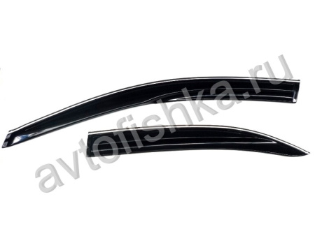 Honda Accord (07-) дефлекторы боковых окон темные, ветровики в стиле Mugen, комплект 4 шт.