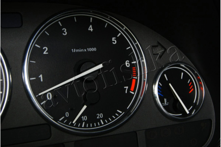 BMW E39 светодиодные шкалы (циферблаты) на панель приборов - дизайн 1