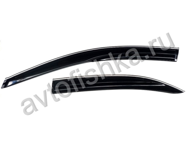 Honda Accord (07-) дефлекторы боковых окон темные, ветровики в стиле Mugen, комплект 4 шт.