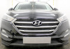 Hyundai Tucson (16–) Защита радиатора Optimal, чёрная, верх (4 части)