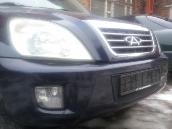 Chery Tiggo (05–13) Защита радиатора, чёрная