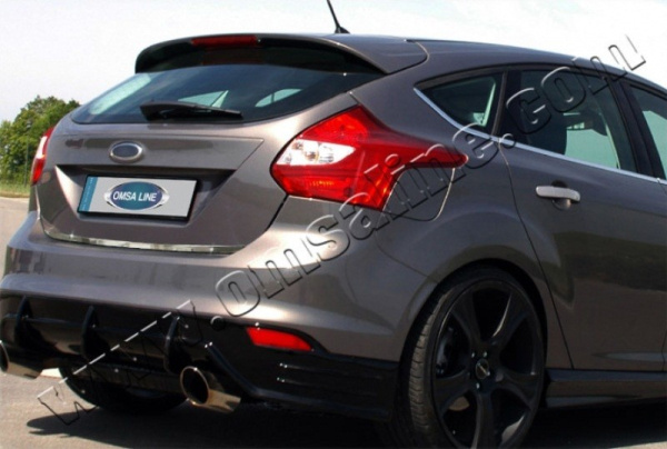 Ford Focus (11–15) Накладка на нижнюю кромку крышки багажника, нерж., 1 часть, хэтчбек