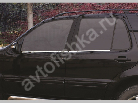 Mercedes ML W163 (1999-2006) молдинги окон нижние из нержавеющей стали, 4 шт.