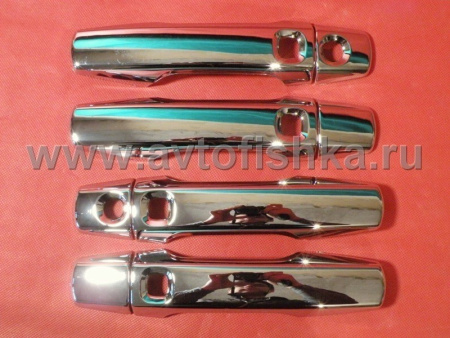 Toyota Land Cruiser 200 (08-15) накладки на ручки дверей хромированные, комплект 4 шт.