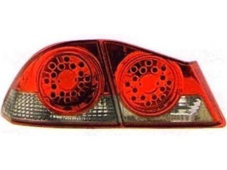 Honda Civic VIII (06-) фонари задние светодиодные красно-хромированные, комплект 2 шт.