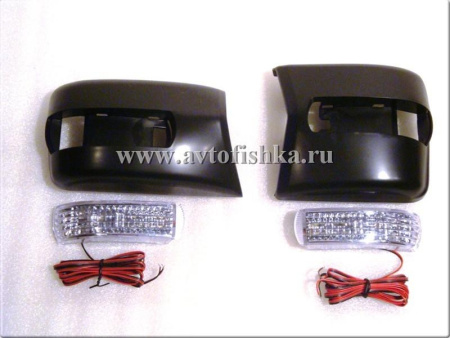 Mercedes W124 (84-95), W201 190 копуса боковых зеркал под покраску, со светодиодным поворотником, комплект 2 шт.