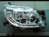 Toyota Land Cruiser Prado 150 (10-) фары передние линзованные хромированные со светящимися ободками и светодиодной подсветкой, комплект 2 шт.
