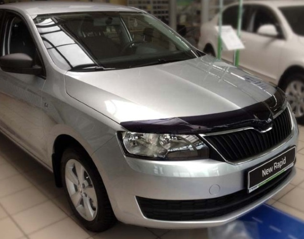 Skoda Rapid (14–) Дефлектор капота, темный
