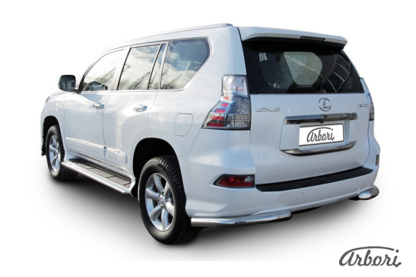 Защита заднего бампера "уголки" Arbori d76 LEXUS GX-460 2013-