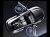 Лазерная подсветка Welcome со светящимся логотипом Audi в черном металлическом корпусе, комплект 2 шт.