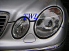Mercedes E W211 (02-06) фары передние линзовые хромированные, ксеноновые, комплект 2 шт.