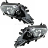 Toyota Land Cruiser Prado 150 (13-) фары передние линзованные черные со светодиодной подсветкой DRL, комплект 2 шт.