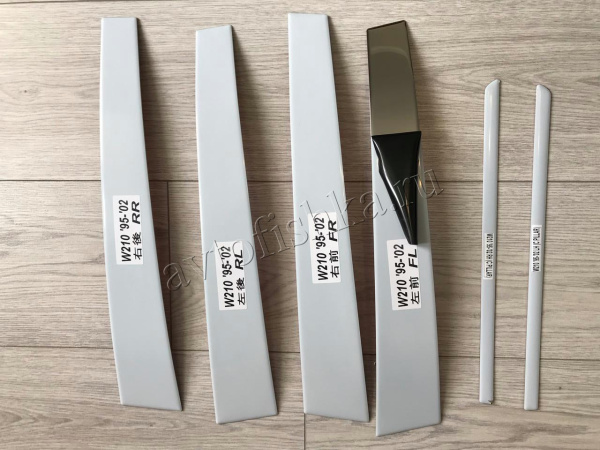 Mercedes E-Klasse W210 (95-03) хромированные накладки стоек дверей, комплект 6 шт.