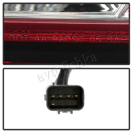 Jeep Grand Cherokee (05-09) фонари задние светодиодные красно-хромированные, комплект 2 шт.