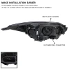 Ford Focus 3 (11-13) тюнинговые фары линзовые с DRL диодной подсветкой черные, 2 шт.