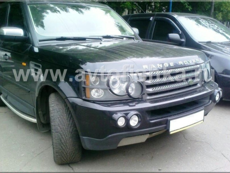 Range Rover Sport (05-) решетки передних фар черные, защита, комплект 2 шт.