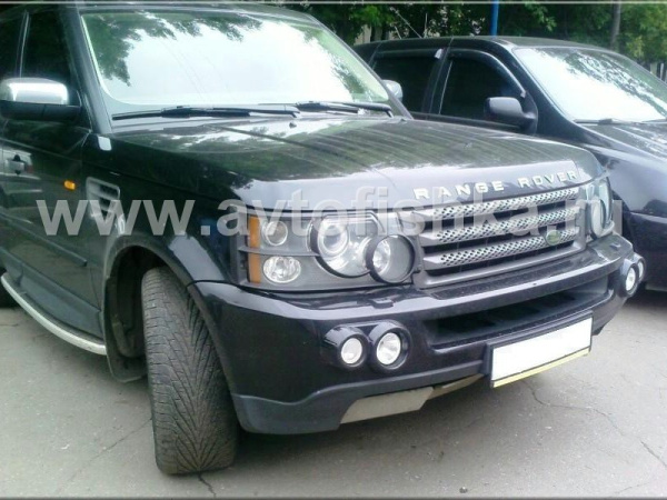 Range Rover Sport (05-) решетки передних фар черные, защита, комплект 2 шт.
