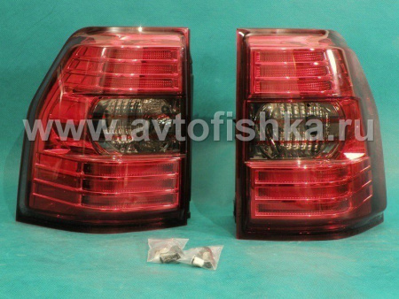 Mitsubishi Pajero 4 (2006-) фонари задние светодиодные красно-тонированные, комплект 2 шт.