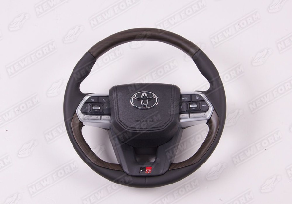 Toyota Land Cruiser LC 200 2007 - 2012 Руль GR коричневое дерево