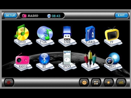 Chevrolet Tahoe, Suburban, Acadia, GMC Yukon, Buick, Pontiac, Hummer H2 (06-) автомагнитола с 7 дюймовым HD экраном, TV, GPS навигацией.