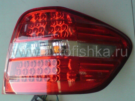 Mercedes W164 ML (05-) фонари задние диодные красно-хромированные, комплект 2 шт.