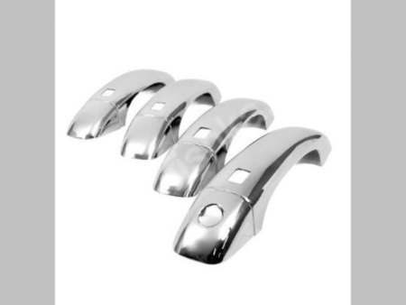 Audi A3 (2009-2011), A8 (2011-) накладки на ручки дверей с чипом из нержавеющей стали, комплект 4 шт.