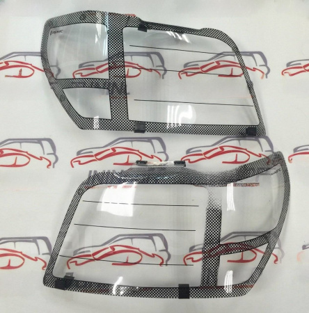 Защита передних фар карбон Toyota Land Cruiser Prado 90 1996-2002