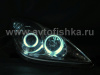 Lexus ES300-350 (01-06) фары передние линзовые хромированные, со светящимися ободками, комплект 2 шт.