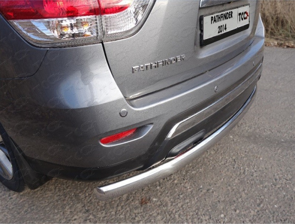 Nissan Pathfinder (14–) Защита задняя (овальная) 75х42 мм