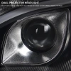 Mercedes S W220 (98-05) фары передние линзовые черные, с подсветкой DRL