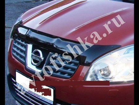 Дефлектор капота темный Nissan Qashqai 2007-2009