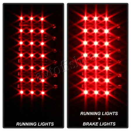 Hummer H3 (05-) фонари задние светодиодные черные, комплект 2 шт.