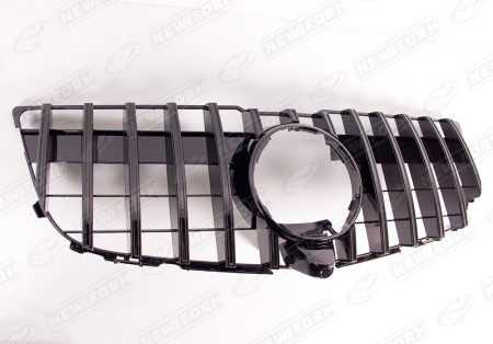 Mercedes-Benz GLK-Klasse X204 рестайлинг 2012 - 2015 Решетка радиатора AMG GT черная под камеру