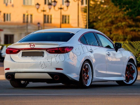Mazda 6 (13 – 18) диффузор заднего бампера, гладкий