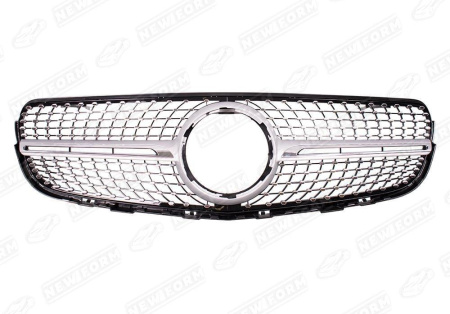 Mercedes-Benz GLC-Klasse X253 2015 - 2019 Решетка радиатора Diamond Sport серебро