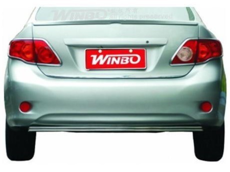 Toyota Corolla (06-) защита заднего бампера, двойная трубка из нержавеющей стали