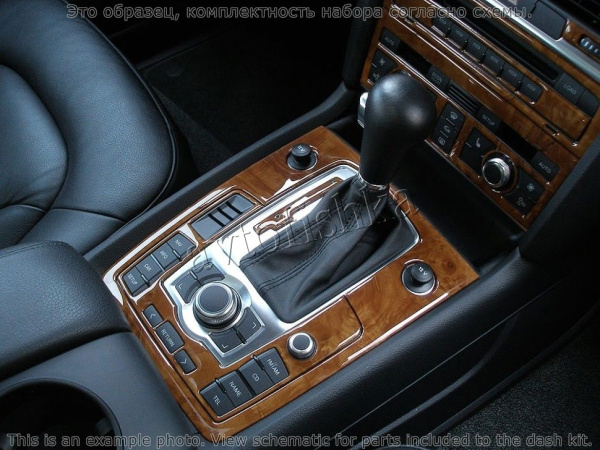 Декоративные накладки салона Audi Q7 2007-н.в. полный набор, Автоматическая коробка передач, Aluminum OEM