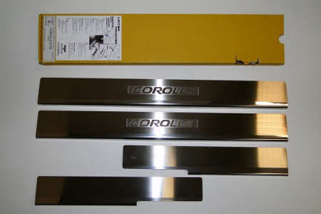 Toyota Corolla (00-06) 5 дверн. накладки на внутренние пороги, к-кт 4шт.