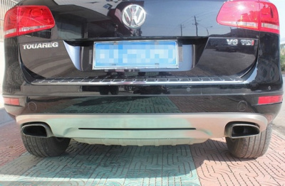 Volkswagen Touareg (10–14) Комплект накладок переднего и заднего бамперов, нерж. сталь