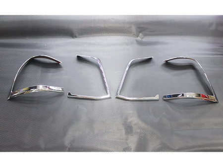 Toyota Land Cruiser 200 (12-15) накладки на задние фонари хромированные, комплект 4 шт.