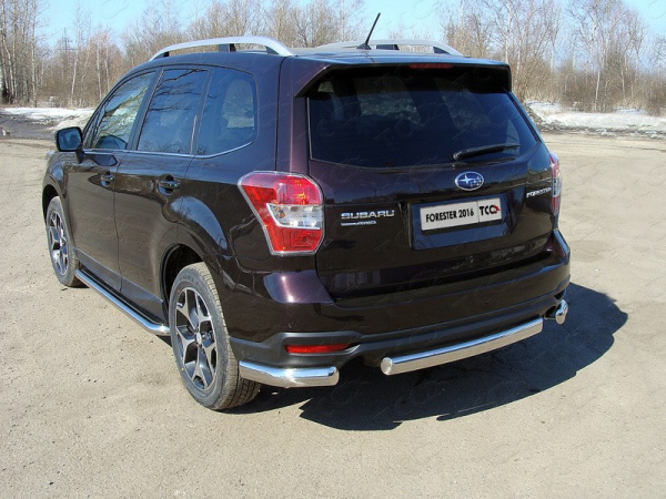 Subaru Forester (16–) Защита задняя (овальная) 75х42 мм
