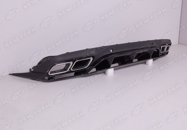 Mercedes-Benz C-Klasse W205 Coupe 2014 - 2018 Диффузор заднего бампера 6.3 Edition с хром насадками