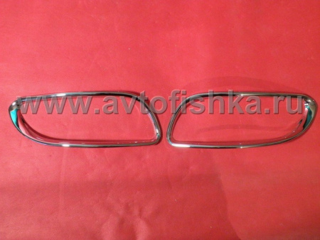 Lexus RX330, 350, 400h (03-08) рамки фонарей заднего бампера хромированные, комплект 2 шт.