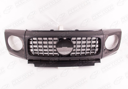 Mercedes-Benz G-Klasse W464 2018 - н.в. Решетка радиатора с очками на фары 6.3 AMG черная