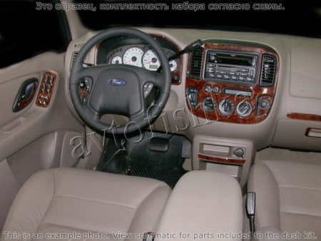 Декоративные накладки салона Ford Escape 2005-2006 полный набор