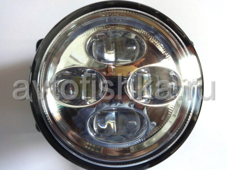Nissan Patrol GR Y61 (2005-2009) передние дневные ходовые фары вместо противотуманных фар, полный установочный комплект.