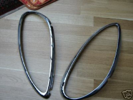 Chrysler PT Cruiser (01-05) декоративные накладки передних фар хромированные, комплект 2 шт.