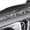 Mercedes S W220 (98-05) фары передние линзовые хромированные, с подсветкой DRL